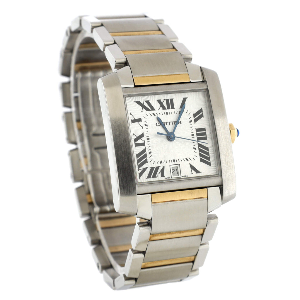 Tank Francaise Automatic Watch Stainless Steel and Yellow Gold 28
