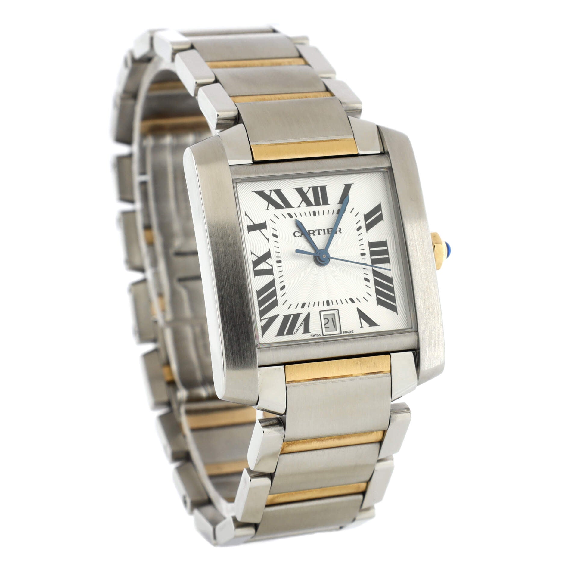 Tank Francaise Automatic Watch Stainless Steel and Yellow Gold 28