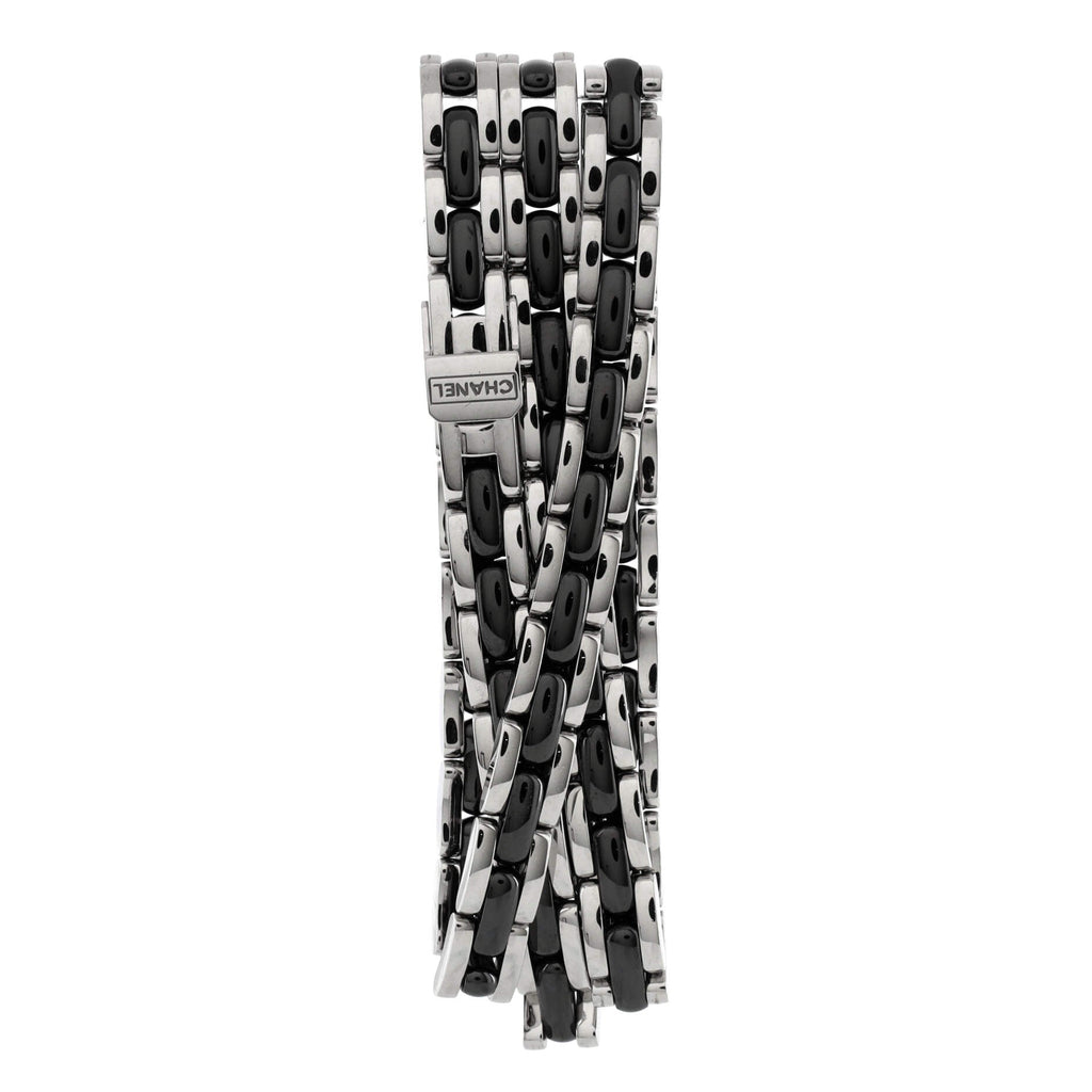 Premiere Rock Triple Row Quartz Watch Stainless Steel and Ceramic with Diamond Bezel 15