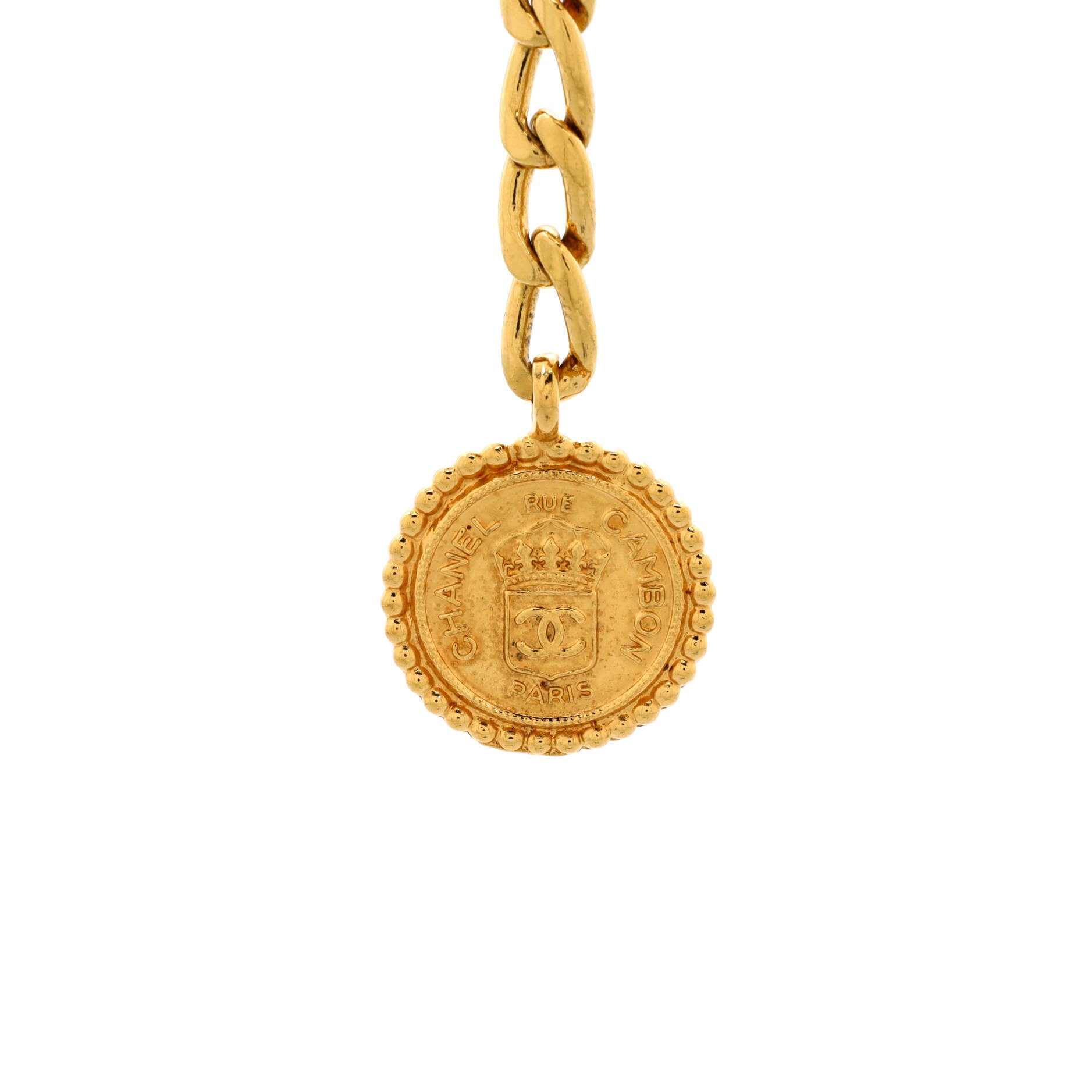 Vintage Medallion Multichain Belt Metal 90