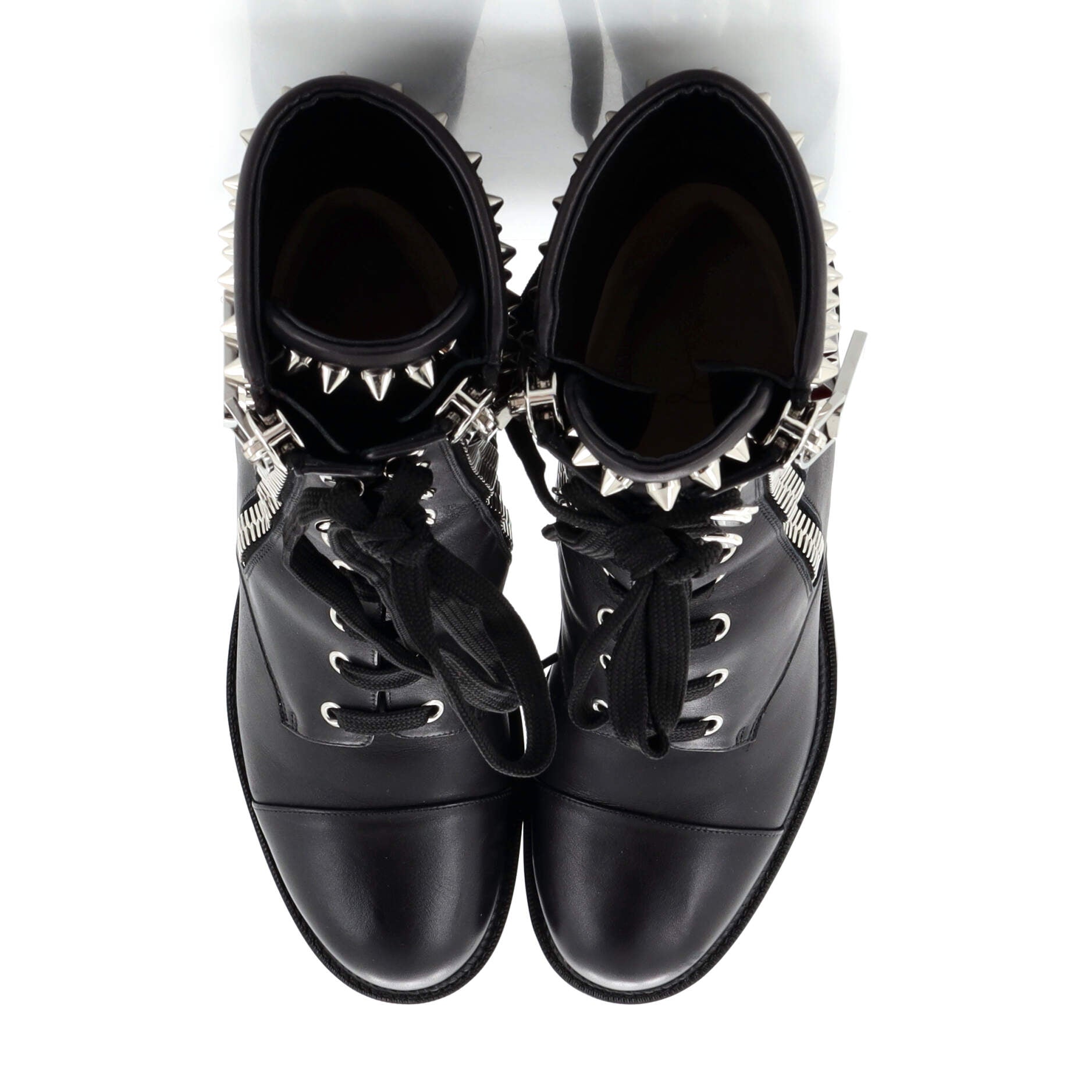 Women's Winter Spikes Heeled Boots Leather 70