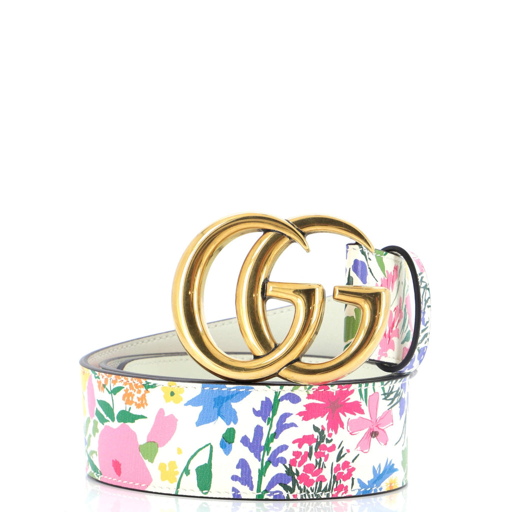 GG Marmont Belt Printed Leather Wide 80