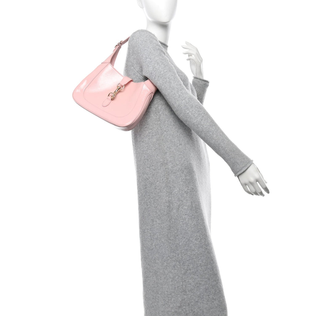 Patent Calfskin Small Jackie 1961 Hobo Light Pink