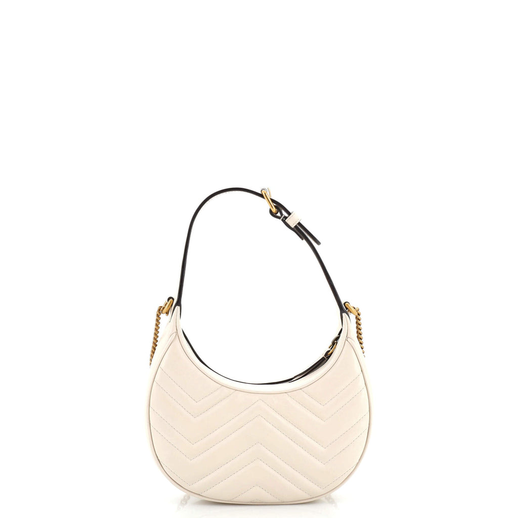GG Marmont Half Moon Hobo Leather Mini