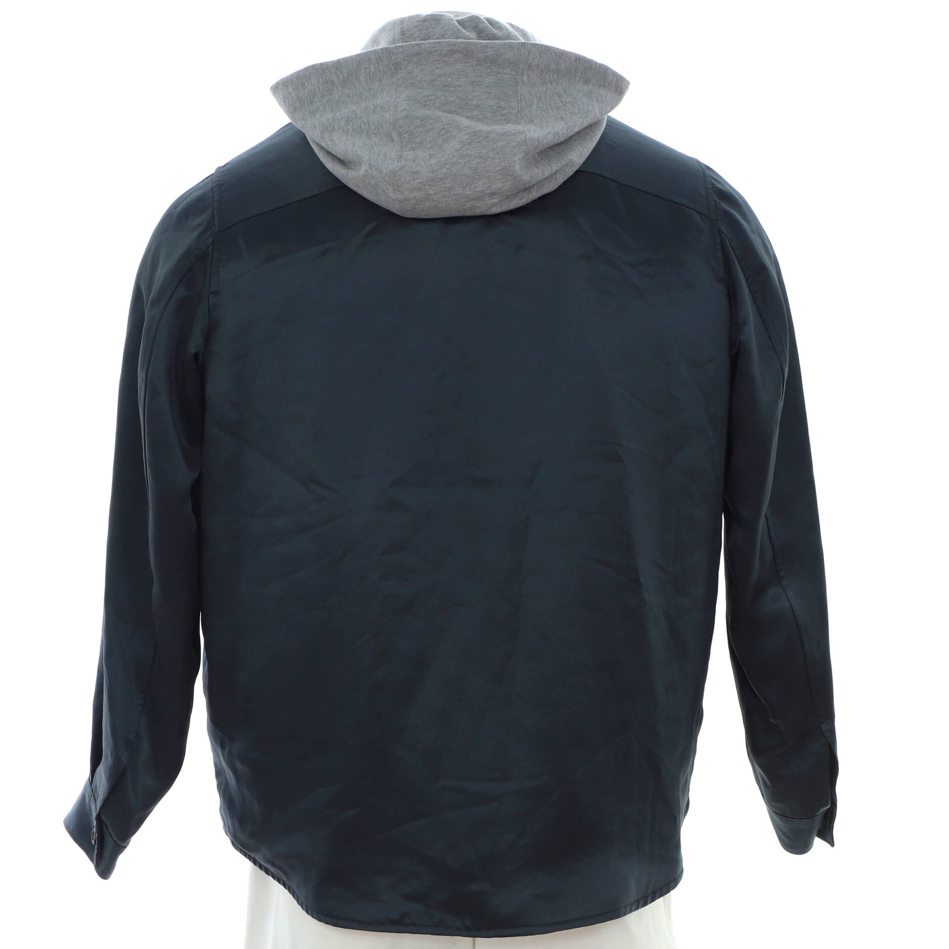 Men's Hooded Jacket Acetate and Cotton