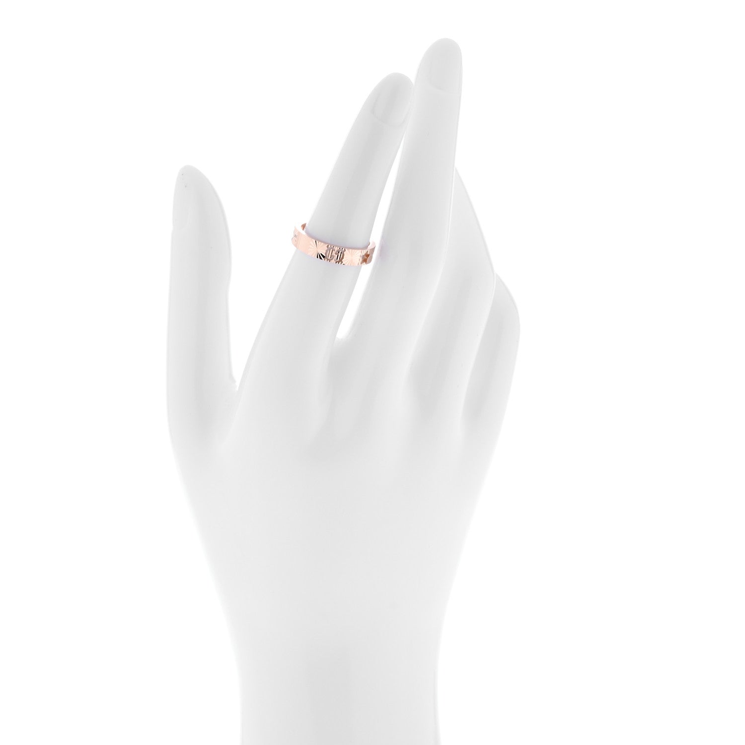 18K Rose Gold Icon Stars Band Ring 52 6