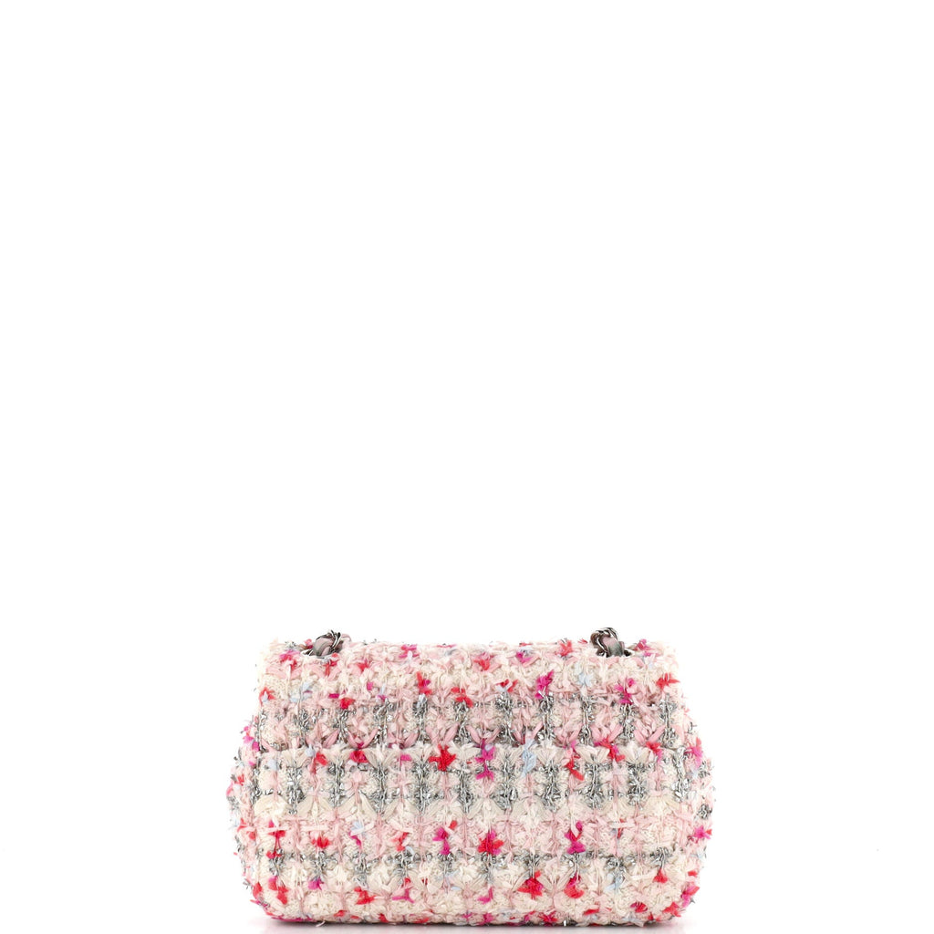 Classic Single Flap Bag Quilted Tweed and Ribbon Mini