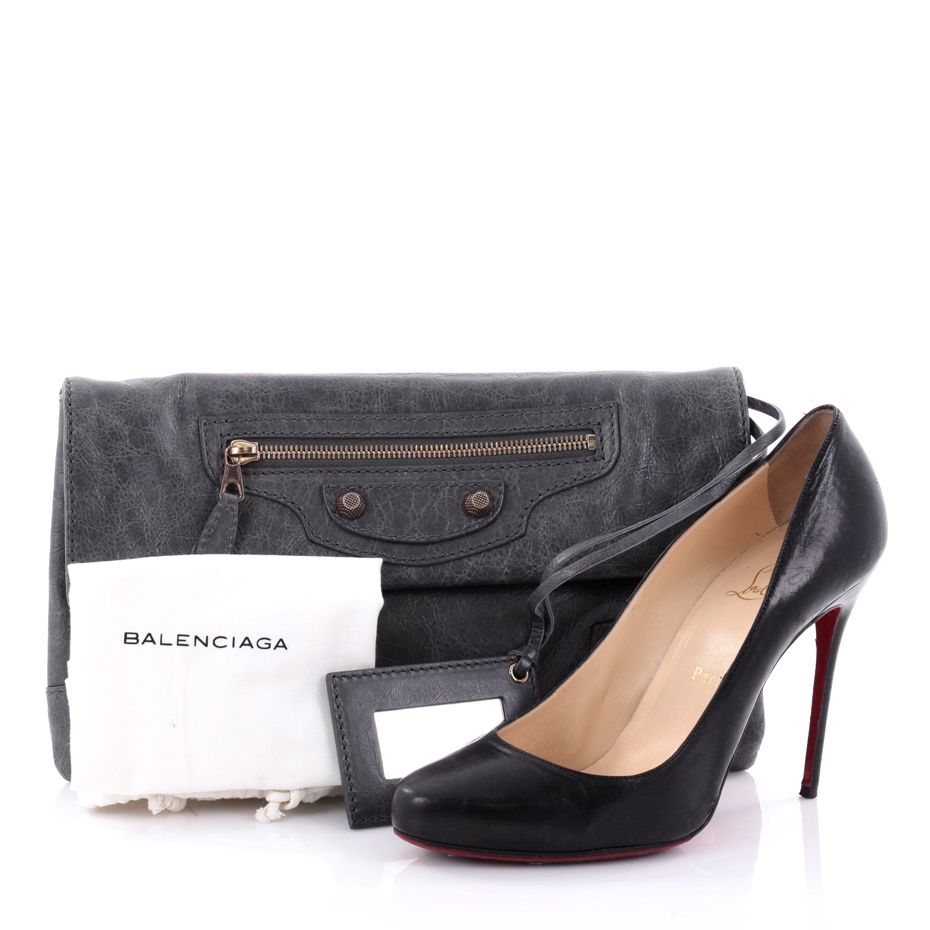 Envelope Clutch Giant Studs Leather
