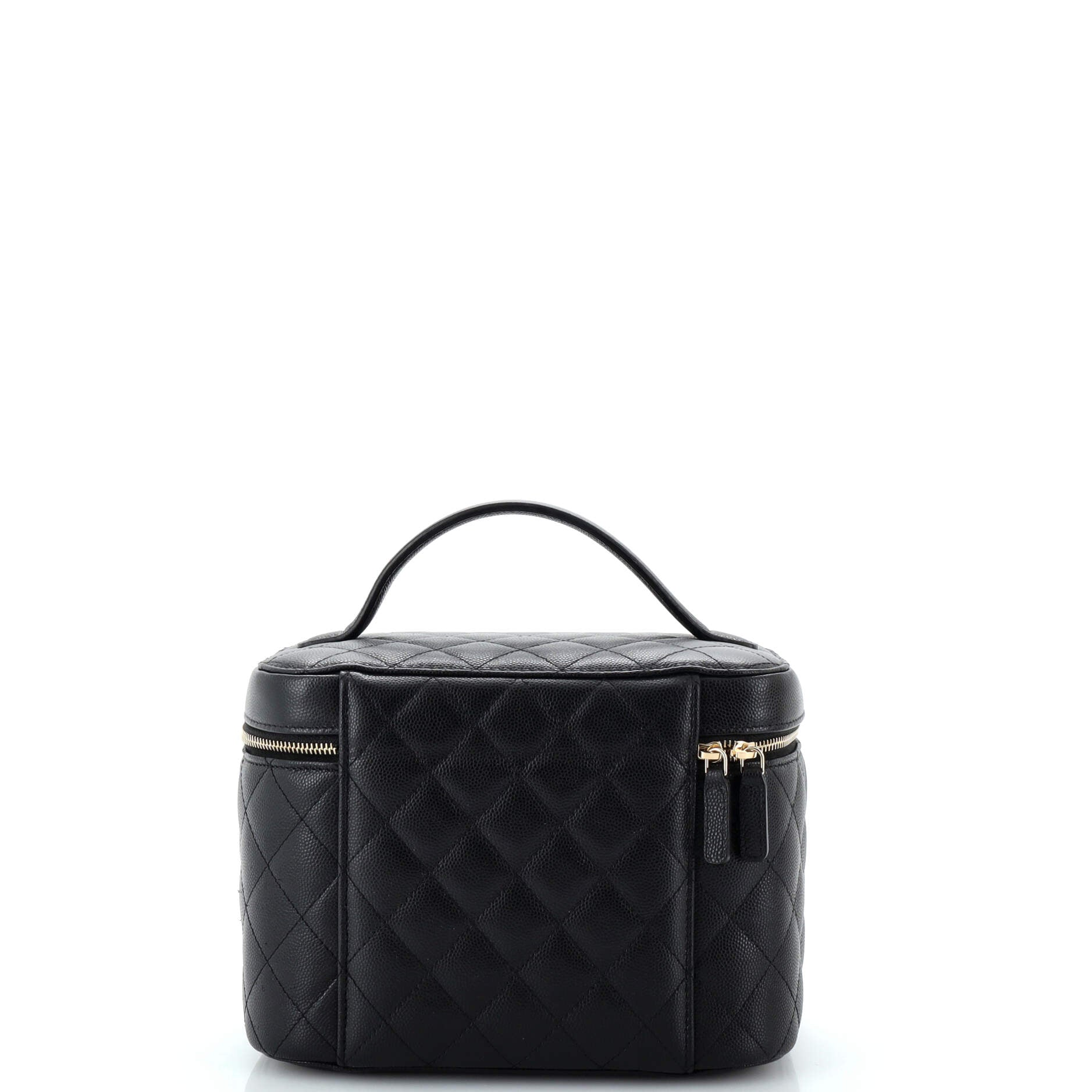 Classic Vanity Case Quilted Caviar Medium