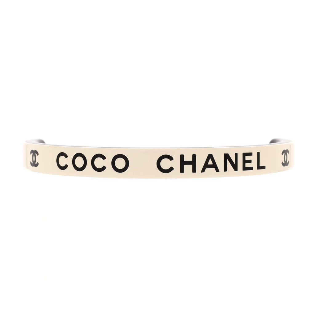 CC Coco Logo Choker Necklace Resin and Metal
