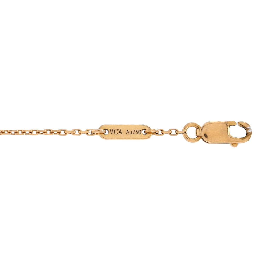 Sweet Alhambra Bracelet 18K Rose Gold and Carnelian