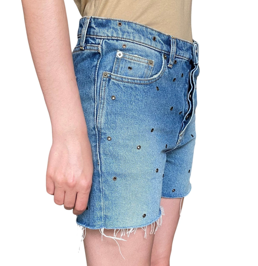 Saint Laurent Grommet Denim Shorts - 30