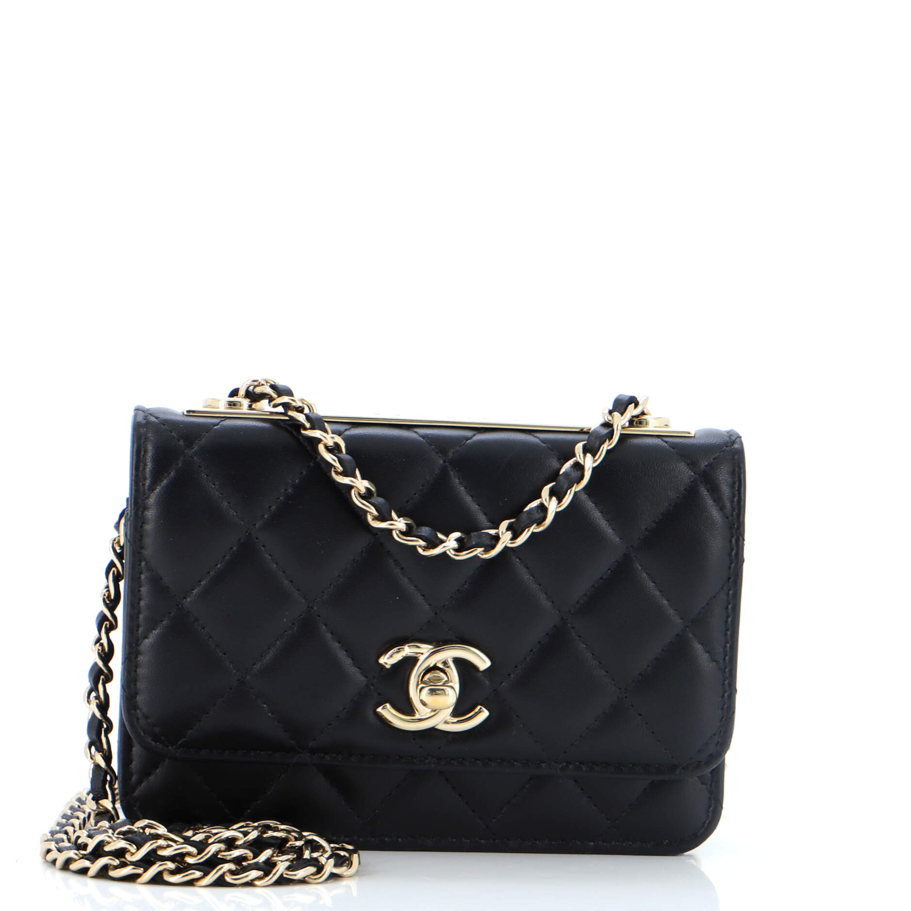 Trendy CC Wallet on Chain Quilted Lambskin Mini