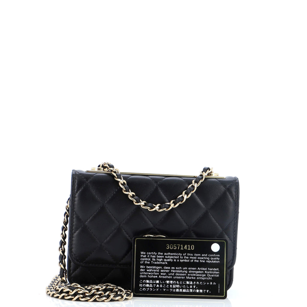 Trendy CC Wallet on Chain Quilted Lambskin Mini