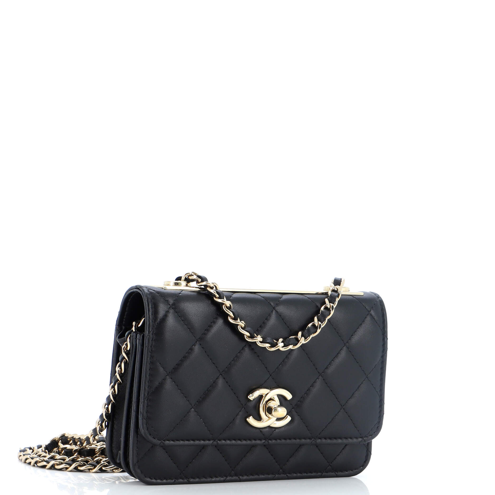Trendy CC Wallet on Chain Quilted Lambskin Mini