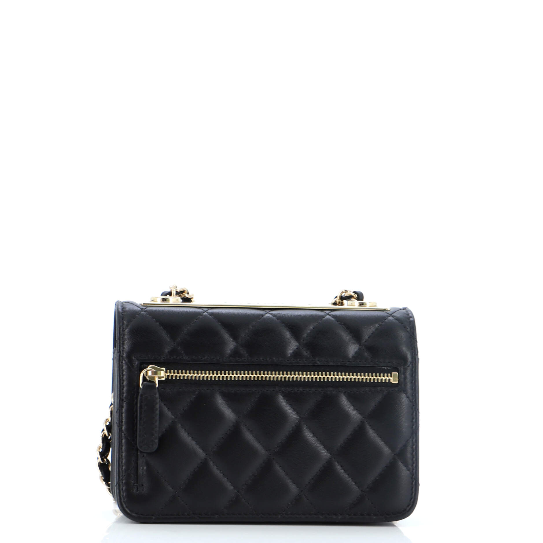 Trendy CC Wallet on Chain Quilted Lambskin Mini