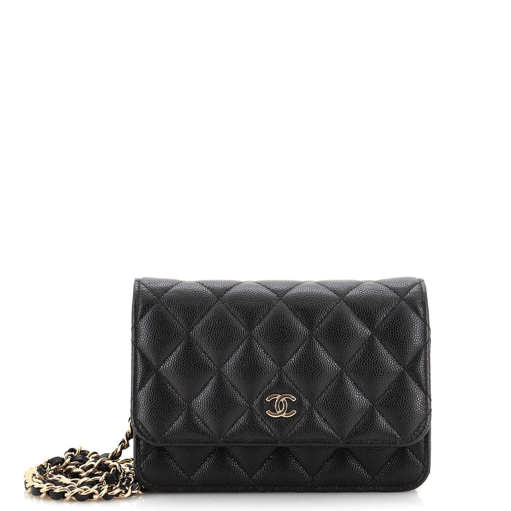 Wallet on Chain Quilted Caviar Mini