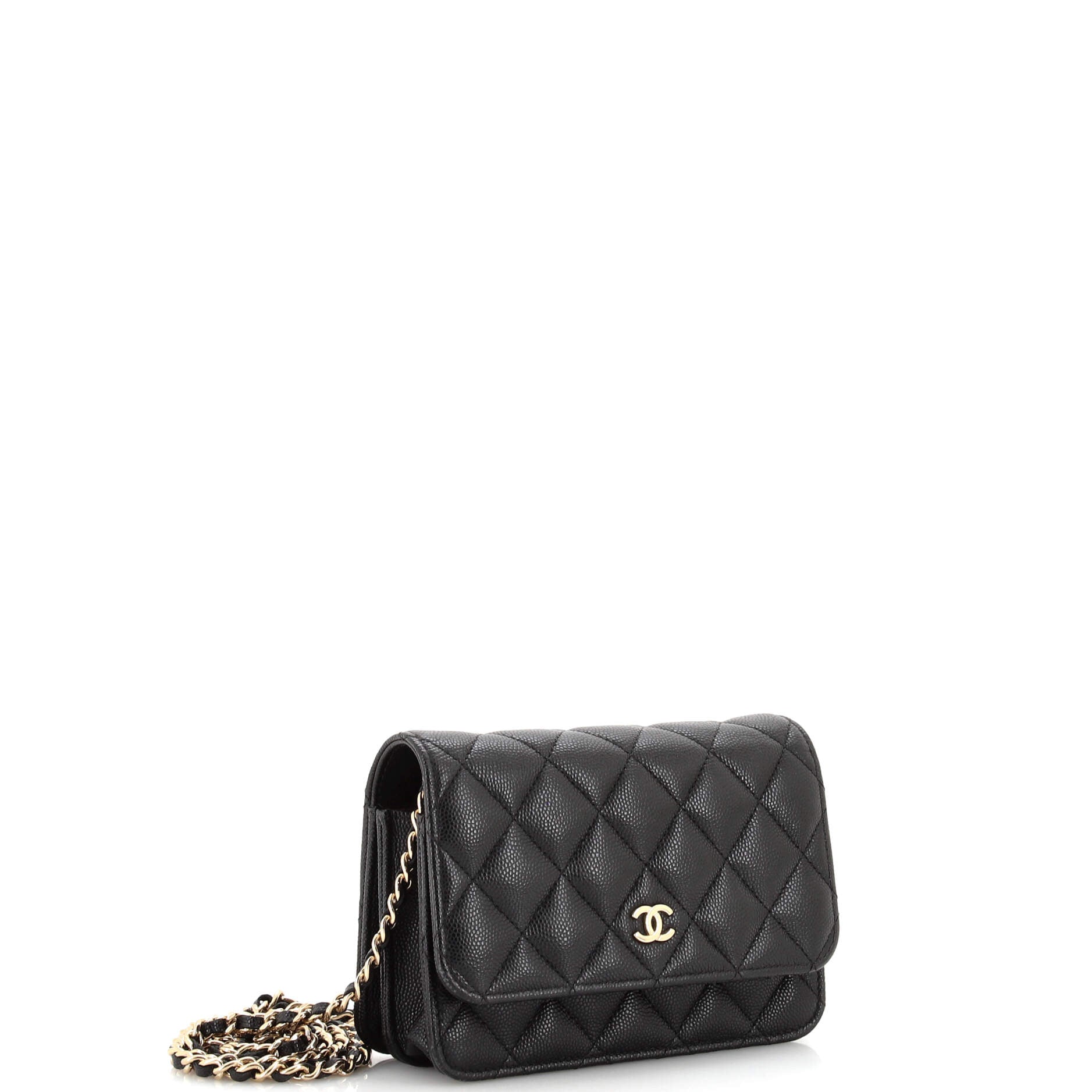 Wallet on Chain Quilted Caviar Mini