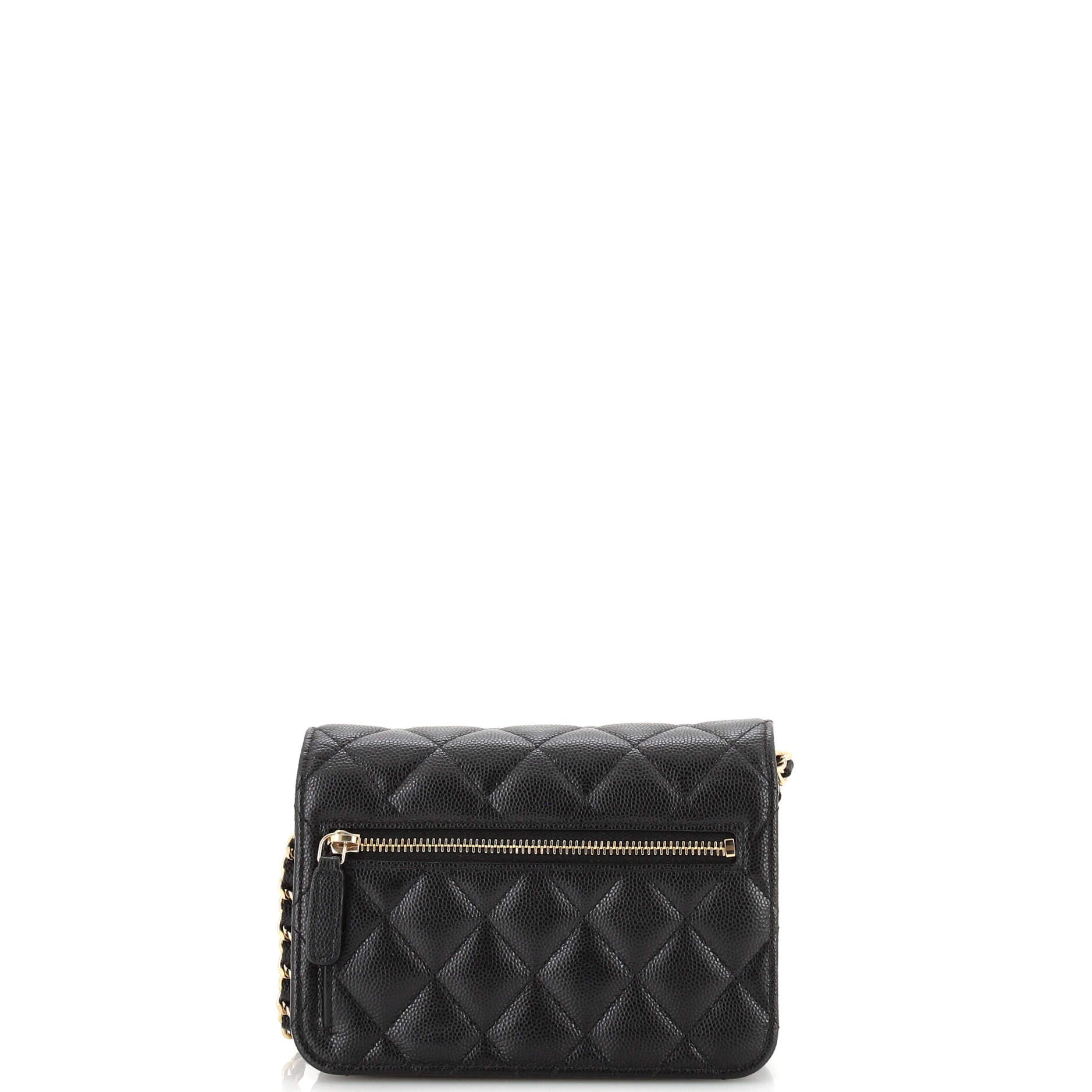 Wallet on Chain Quilted Caviar Mini