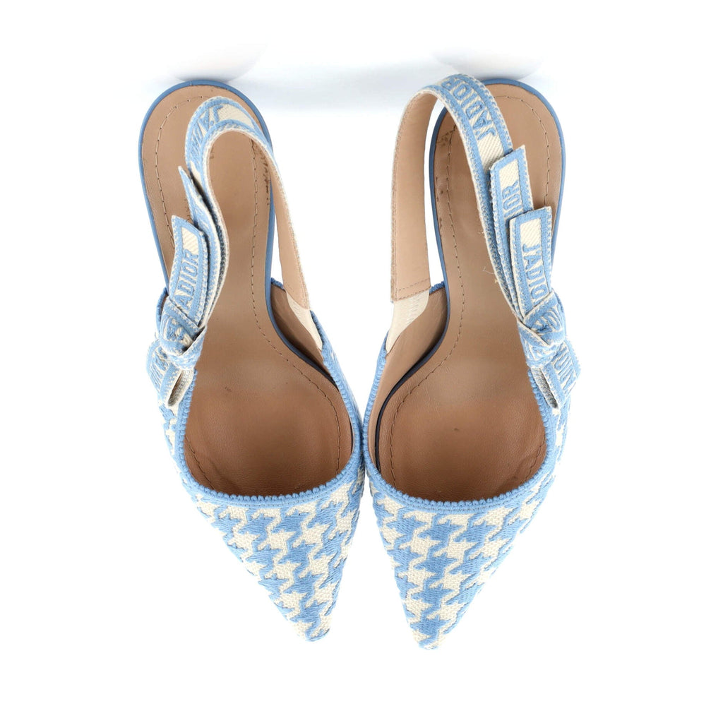 Women's J'Adior Slingback Pumps Houndstooth Embroidered Cotton 65