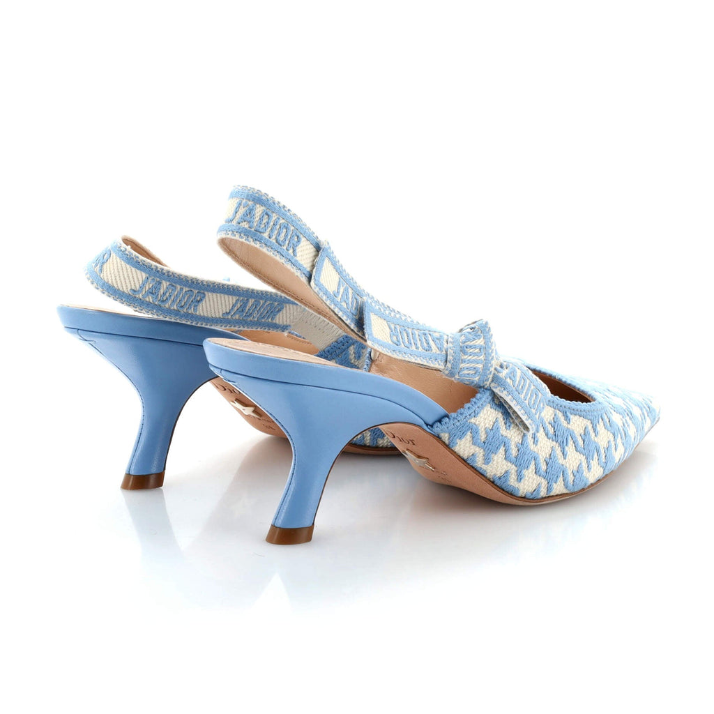 Women's J'Adior Slingback Pumps Houndstooth Embroidered Cotton 65