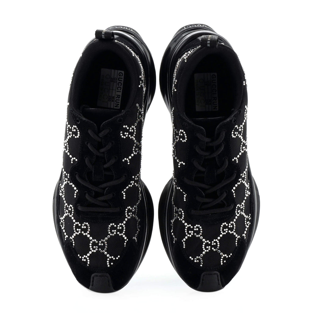 Women's Run Sneakers Crystal GG Embellished Mesh