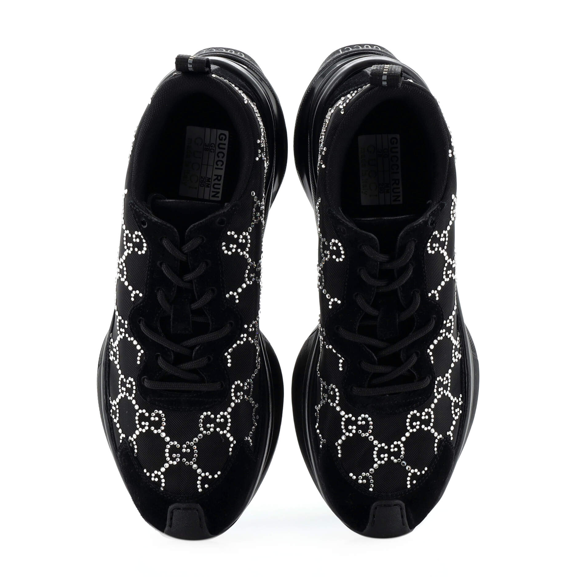 Women's Run Sneakers Crystal GG Embellished Mesh