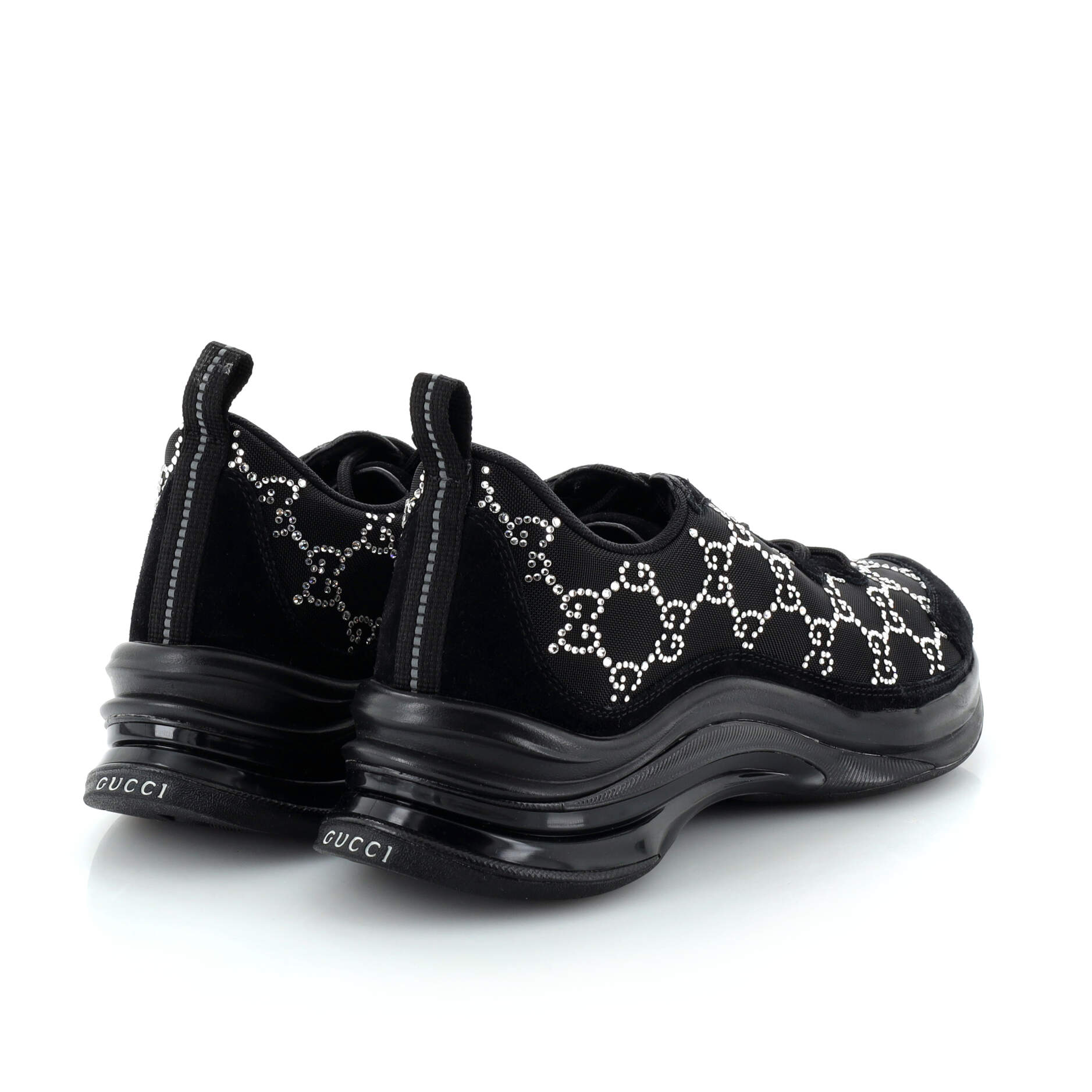 Women's Run Sneakers Crystal GG Embellished Mesh