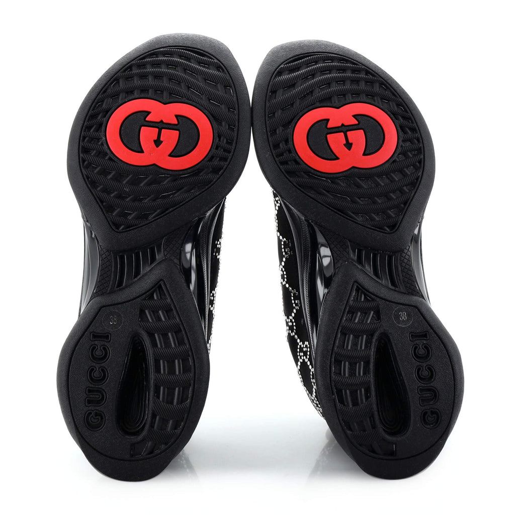Women's Run Sneakers Crystal GG Embellished Mesh