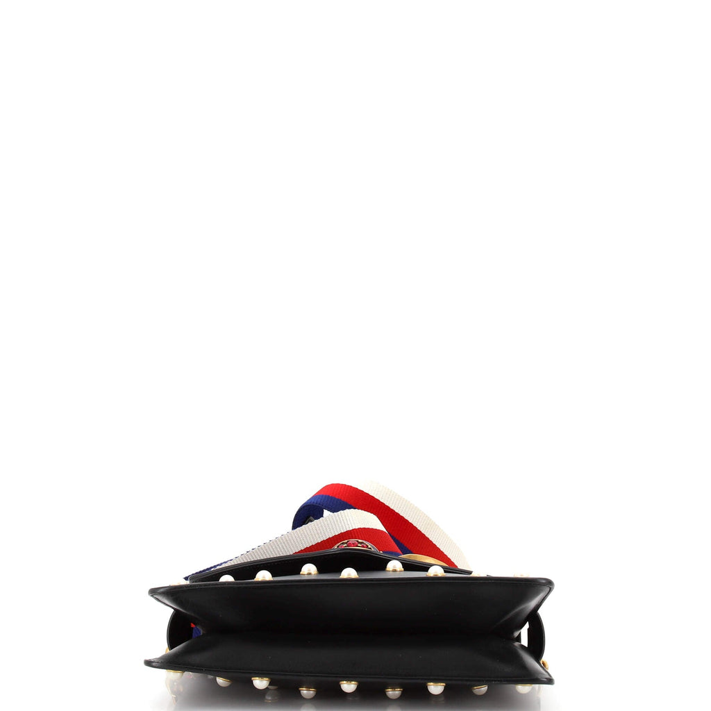 Broadway Pearly Bee Shoulder Bag Embellished Leather Mini