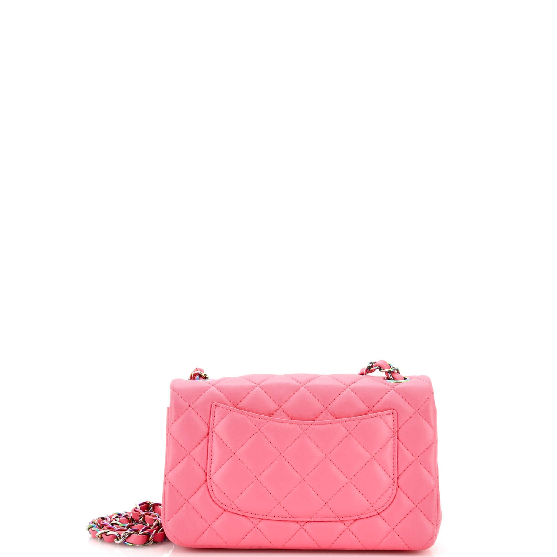 Classic Single Flap Bag Quilted Lambskin with Rainbow Hardware Mini