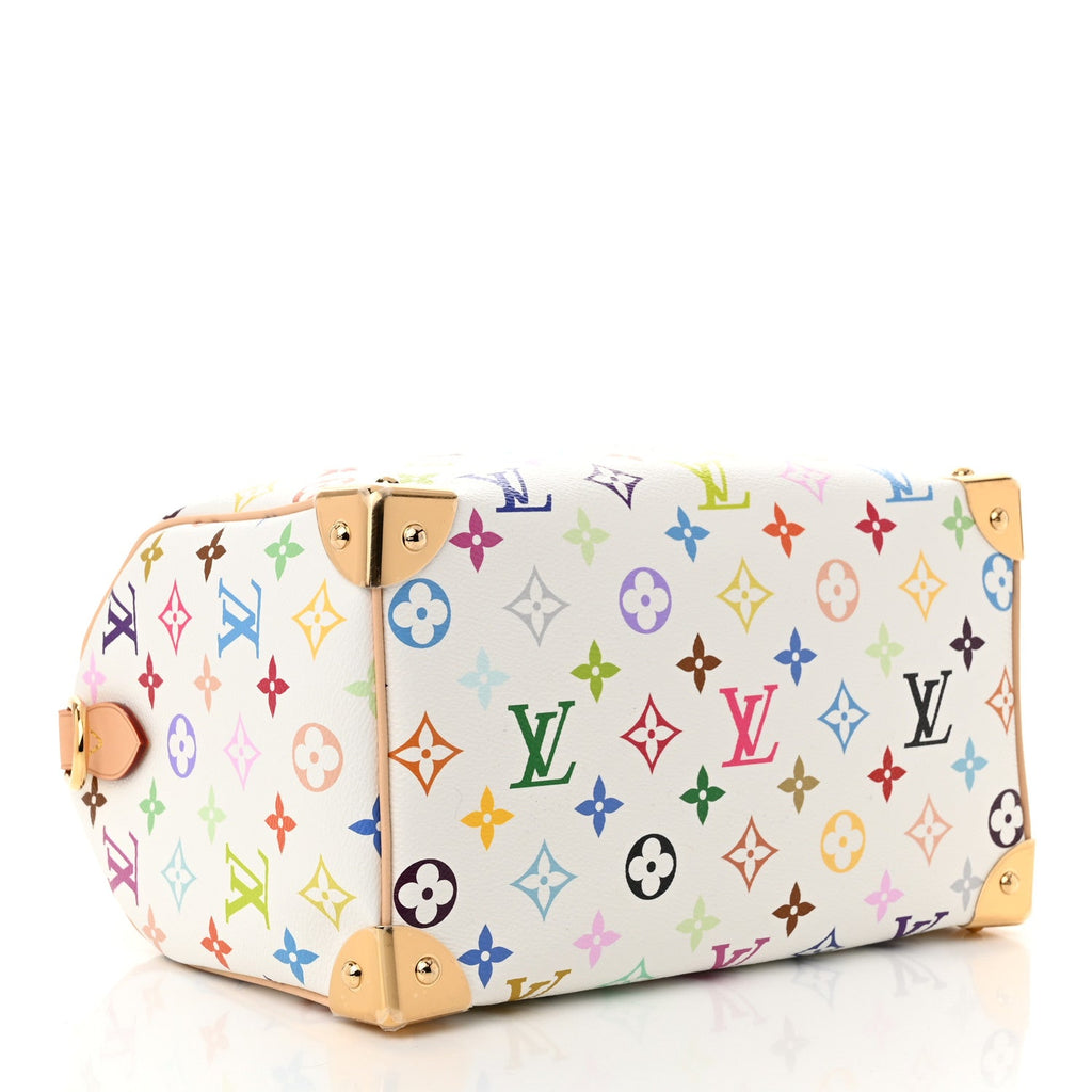 LV X TM Monogram Multicolor Speedy Bandouliere 25 White