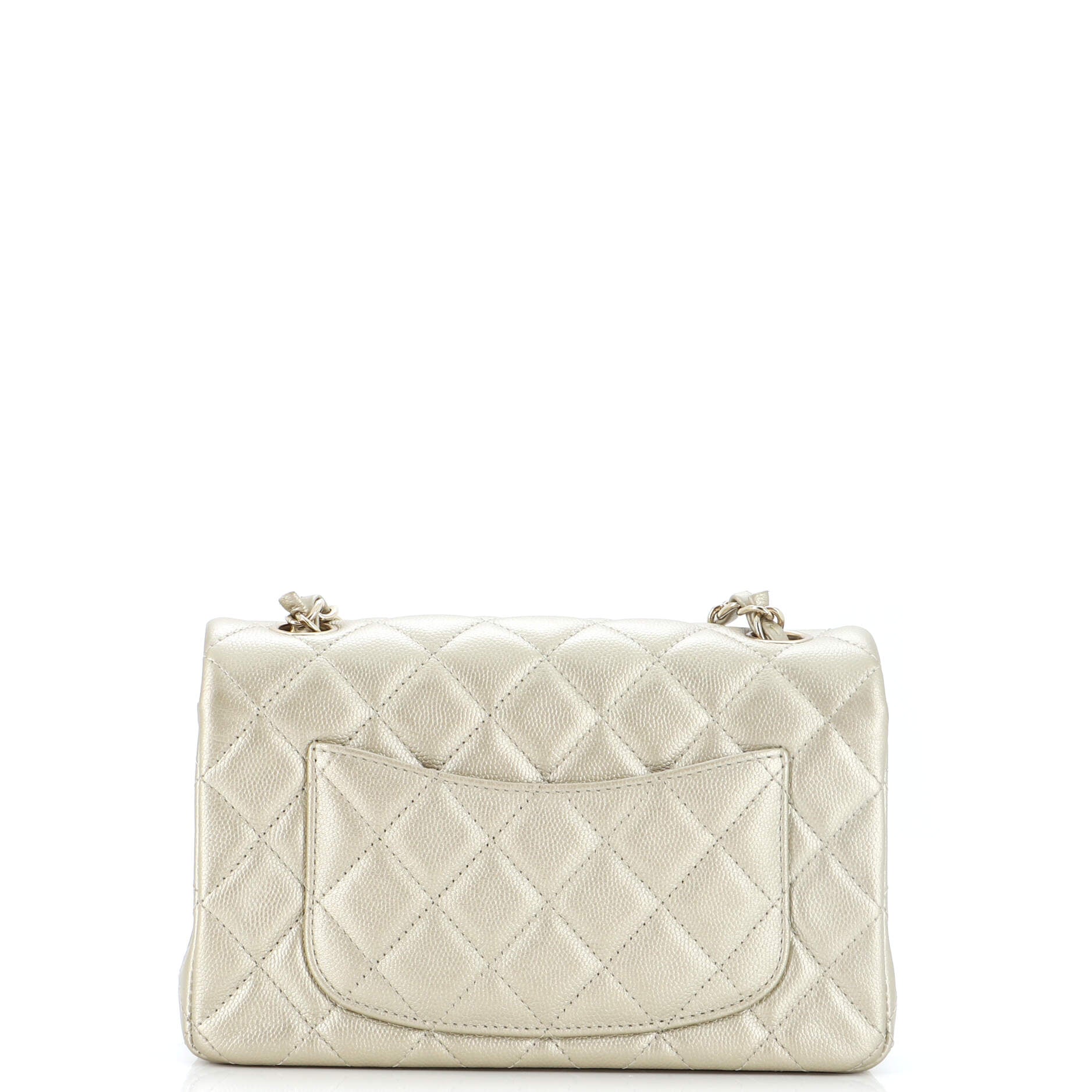 Classic Single Flap Bag Quilted Iridescent Calfskin Mini