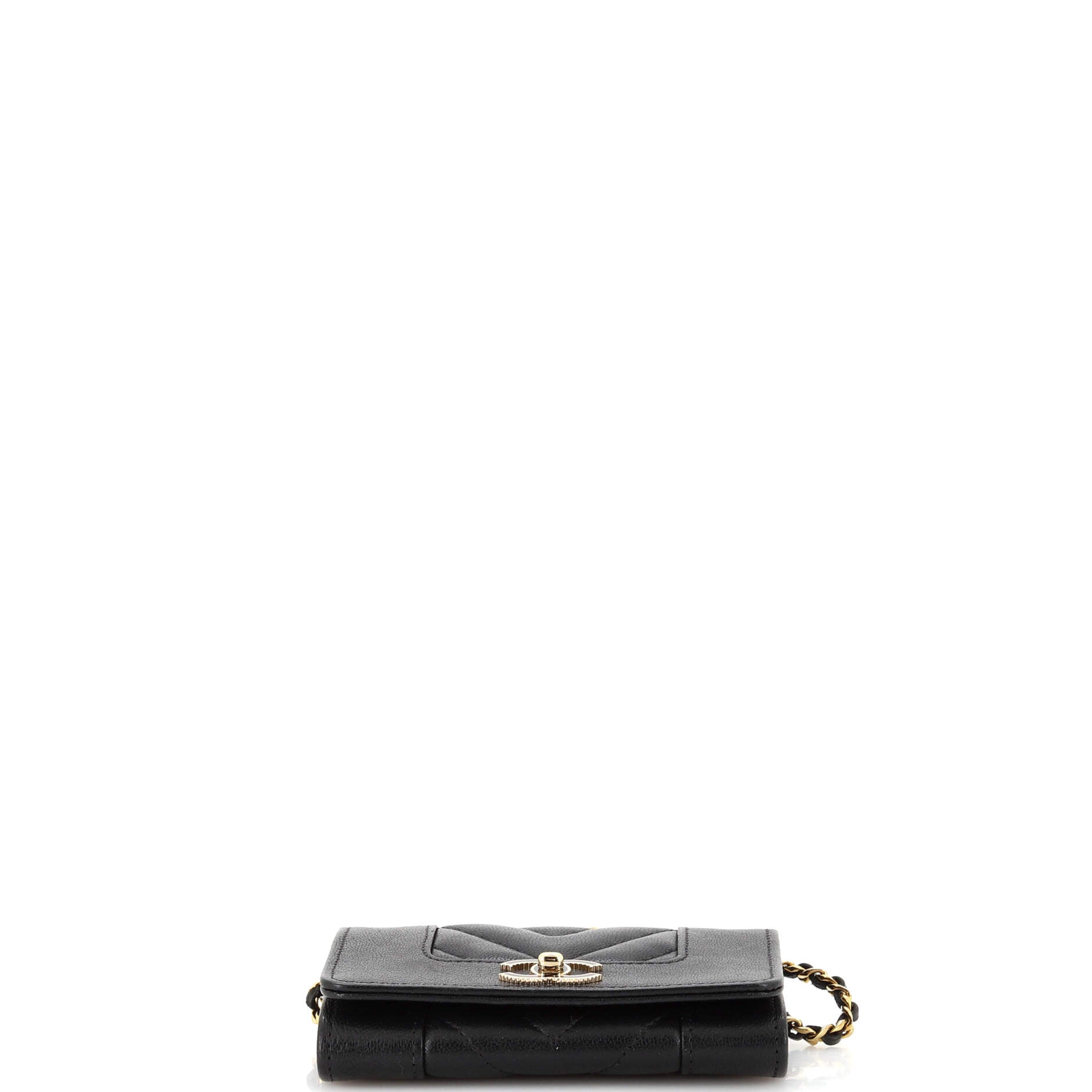 Mademoiselle Vintage  Holder on Chain Quilted Sheepskin Mini