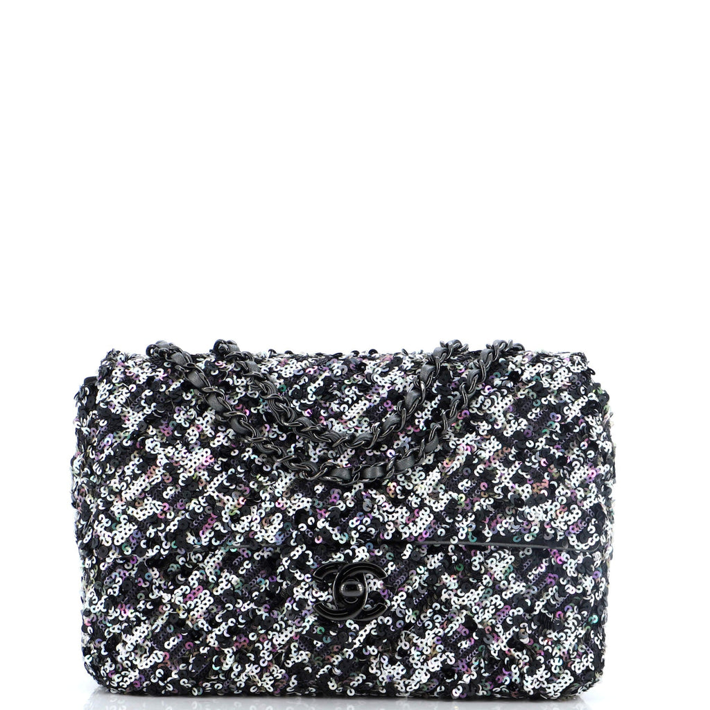 CC Chain Flap Bag Multicolor Sequins Mini