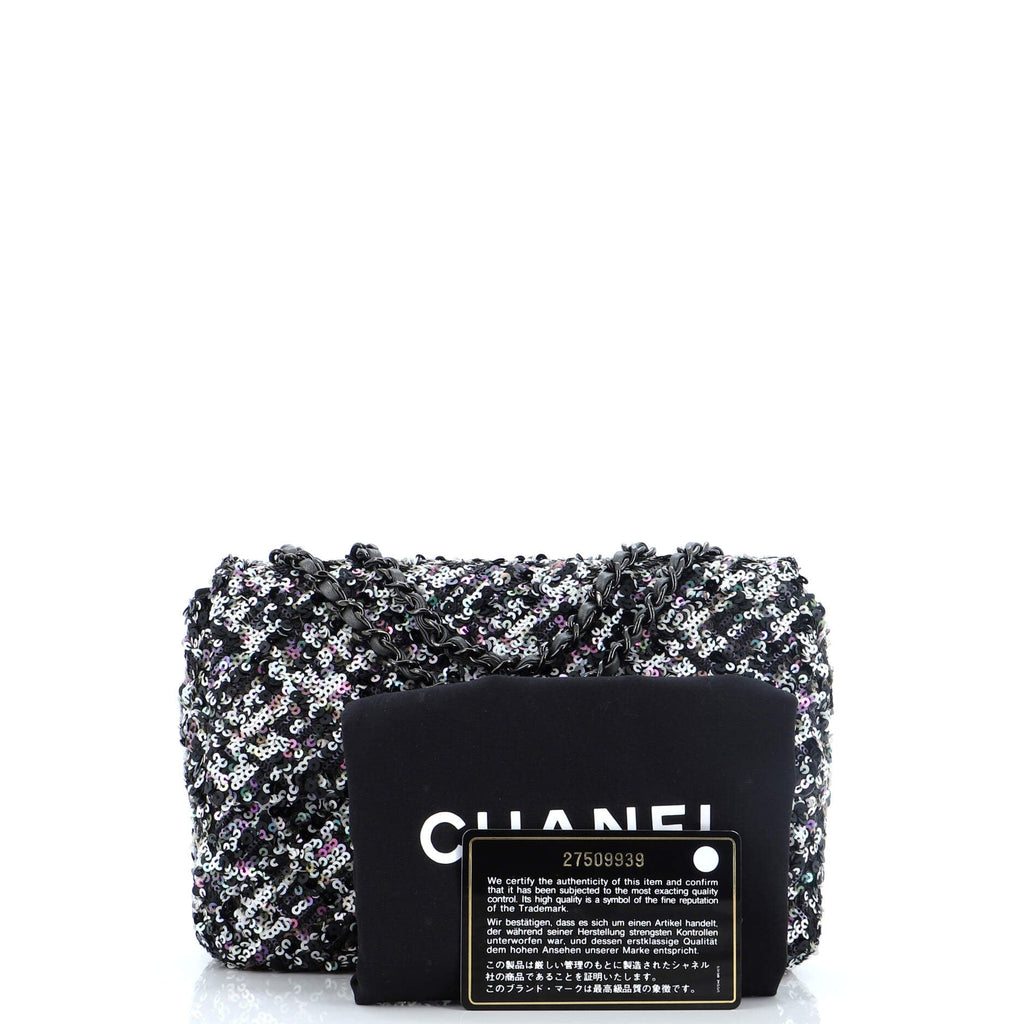 CC Chain Flap Bag Multicolor Sequins Mini