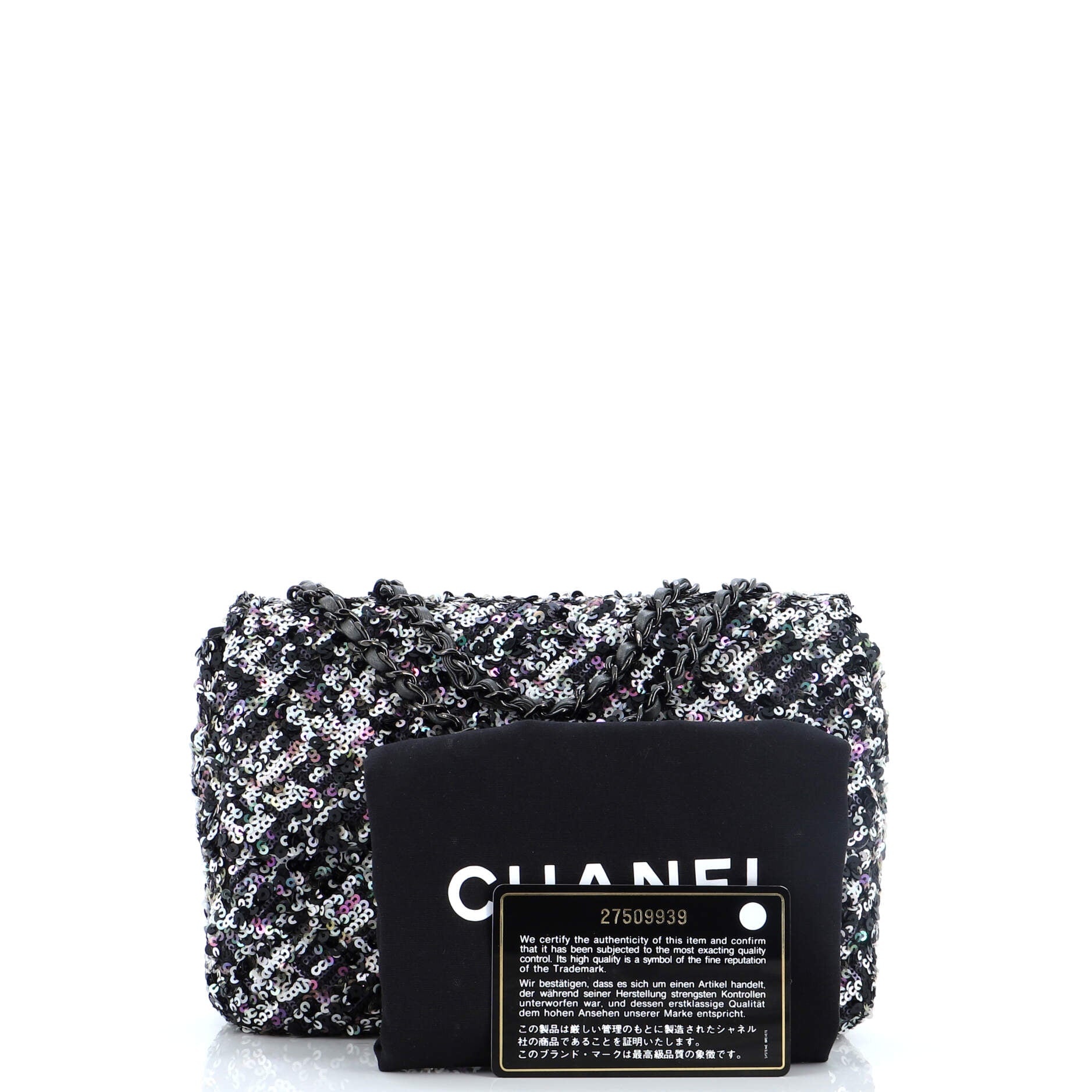 CC Chain Flap Bag Multicolor Sequins Mini