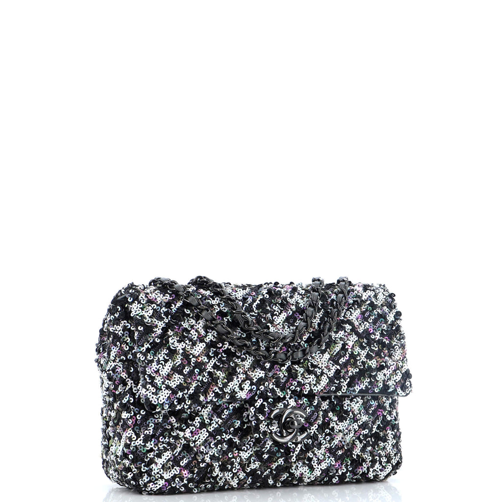 CC Chain Flap Bag Multicolor Sequins Mini