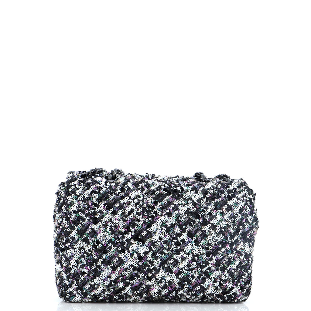 CC Chain Flap Bag Multicolor Sequins Mini