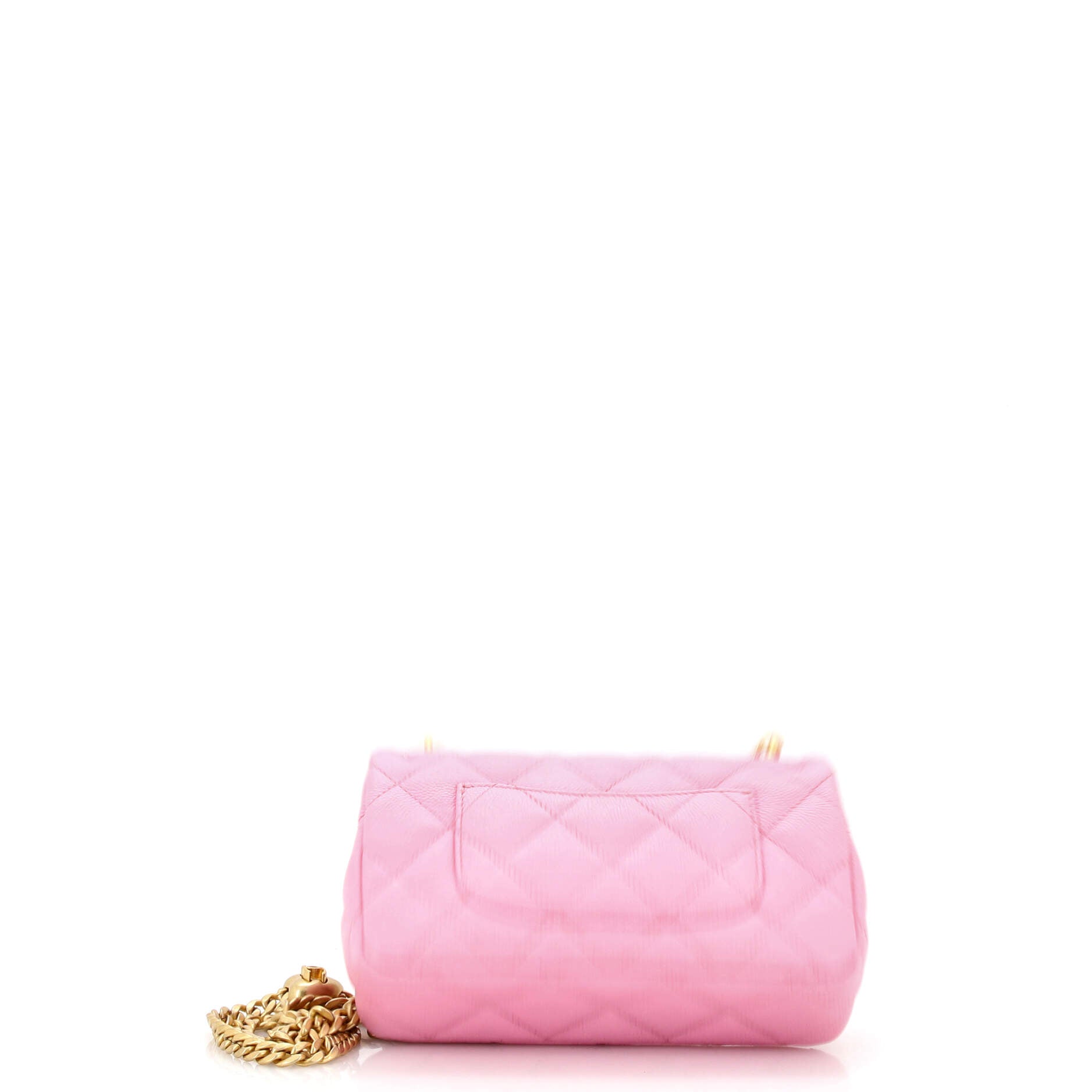 Sweet Heart Chain Flap Bag Quilted Caviar Mini