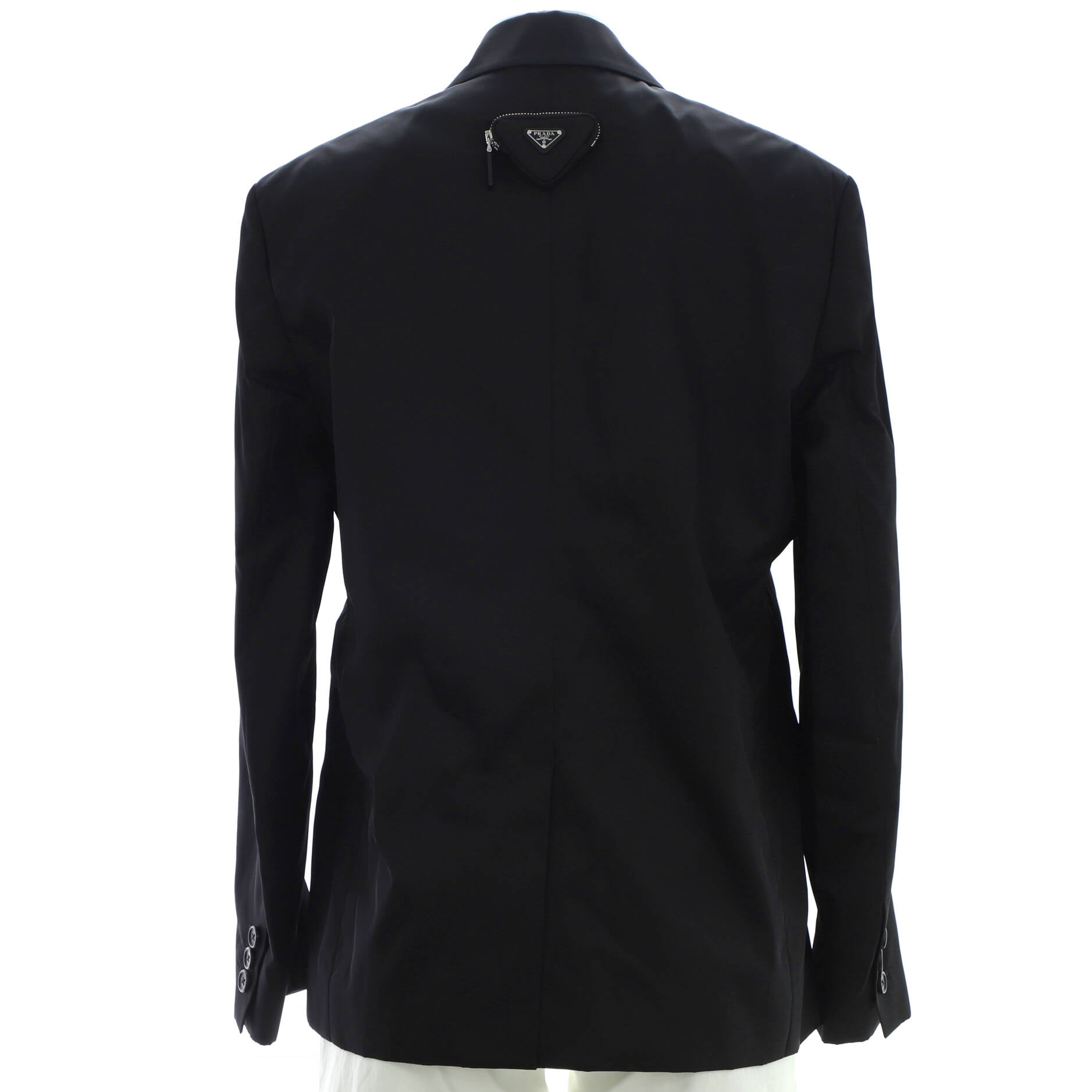 Women's Triangle Back Pocket Single Breasted Blazer Re-Nylon