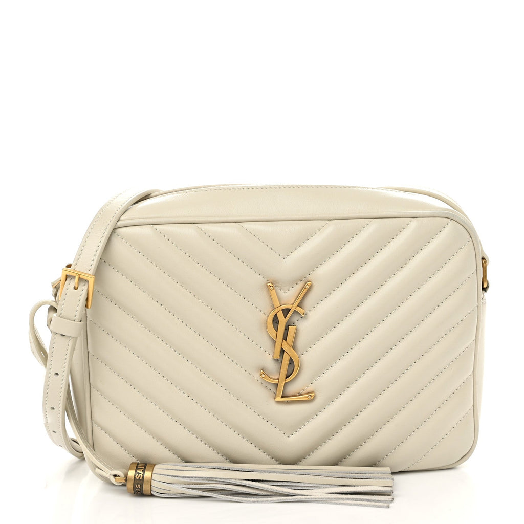 Calfskin Matelasse Monogram Lou Camera Bag Crema Soft