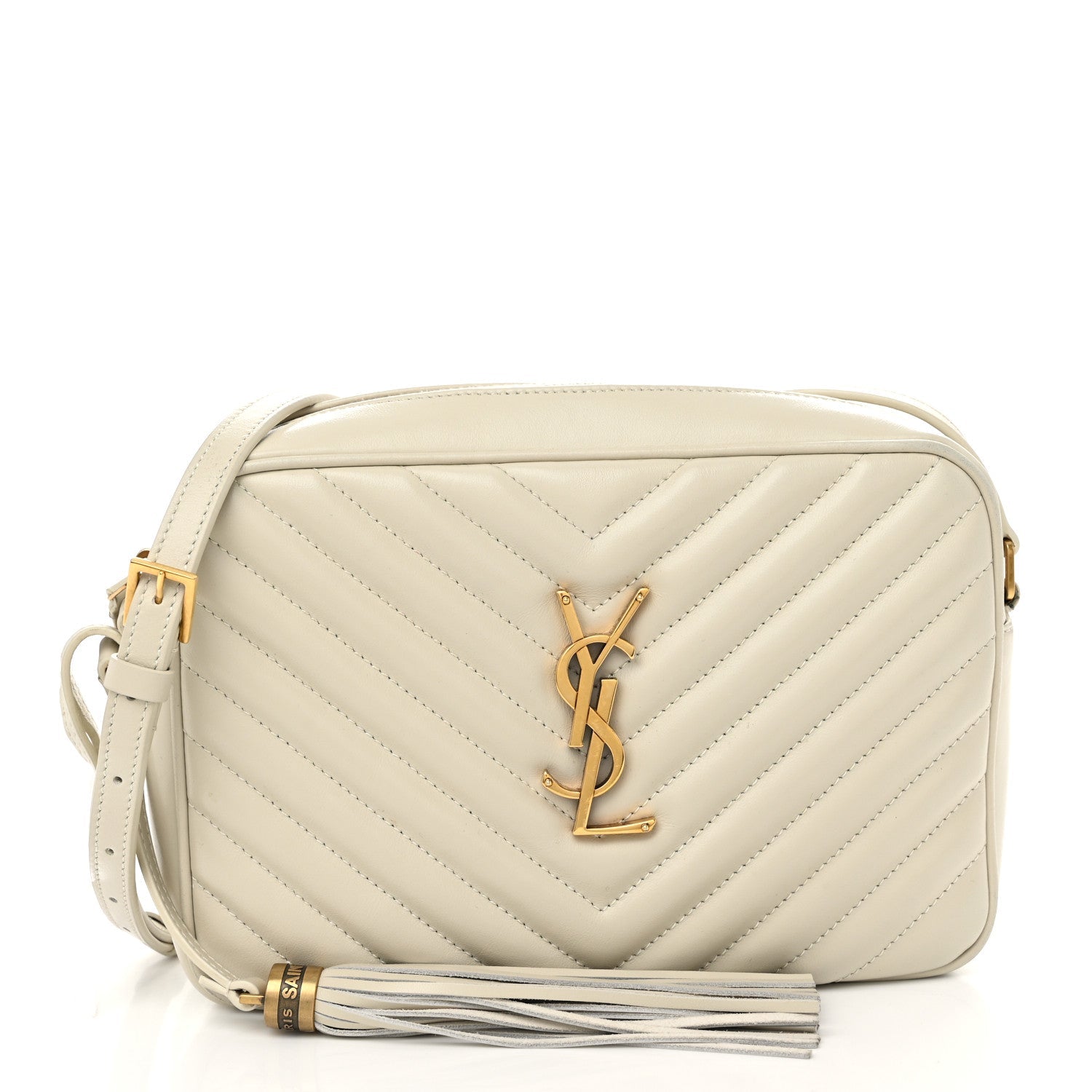 Calfskin Matelasse Monogram Lou Camera Bag Crema Soft