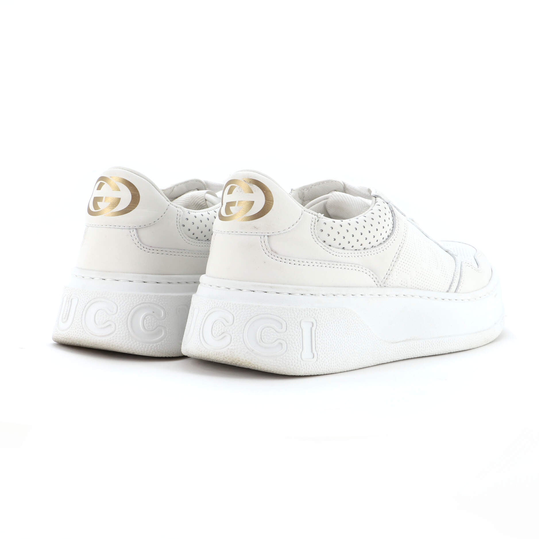 Chunky B Sneakers GG Embossed Perforated Leather