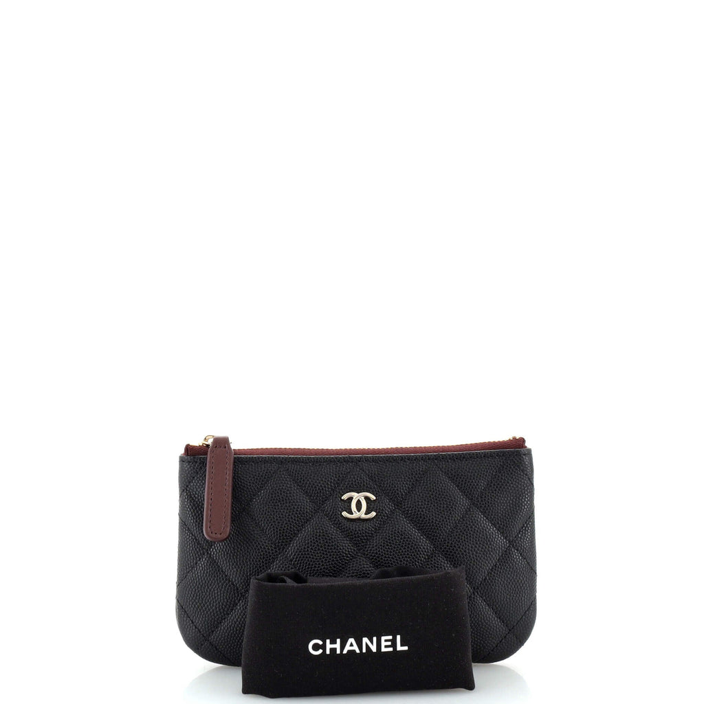 Classic O Case Pouch Quilted Caviar Mini