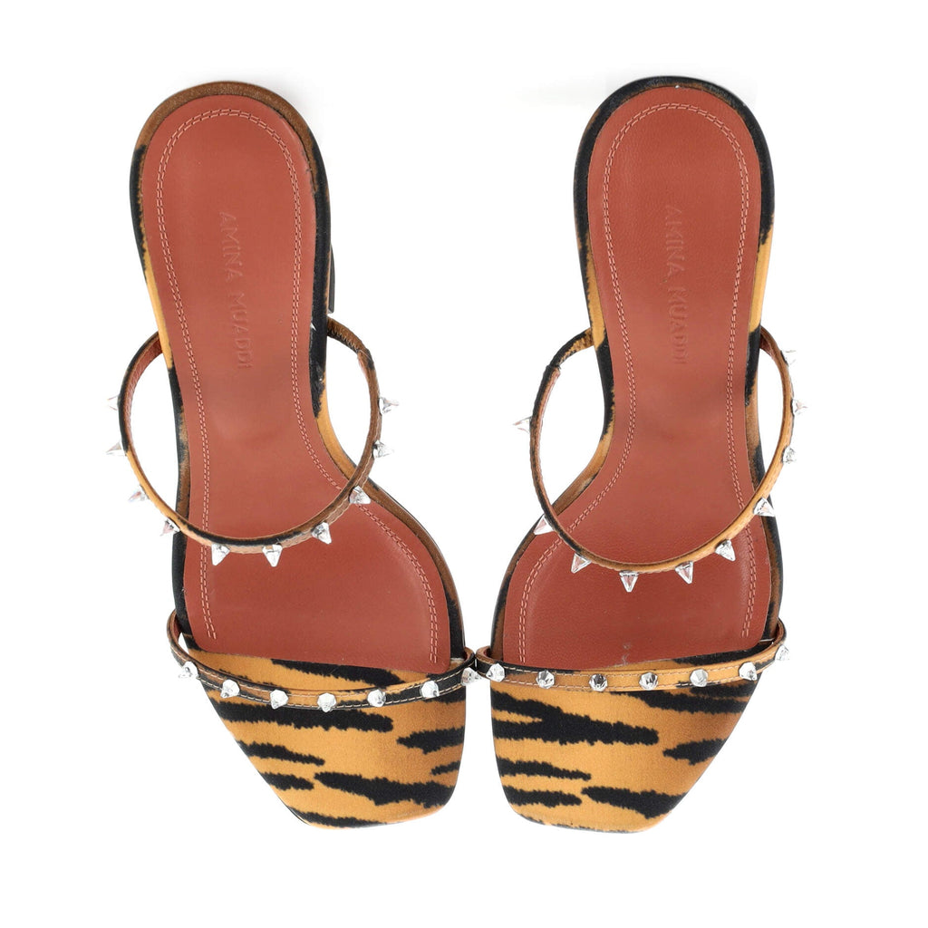 Women's Karma Heeled Sandals Printed Satin 95