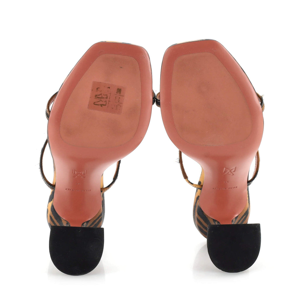 Women's Karma Heeled Sandals Printed Satin 95