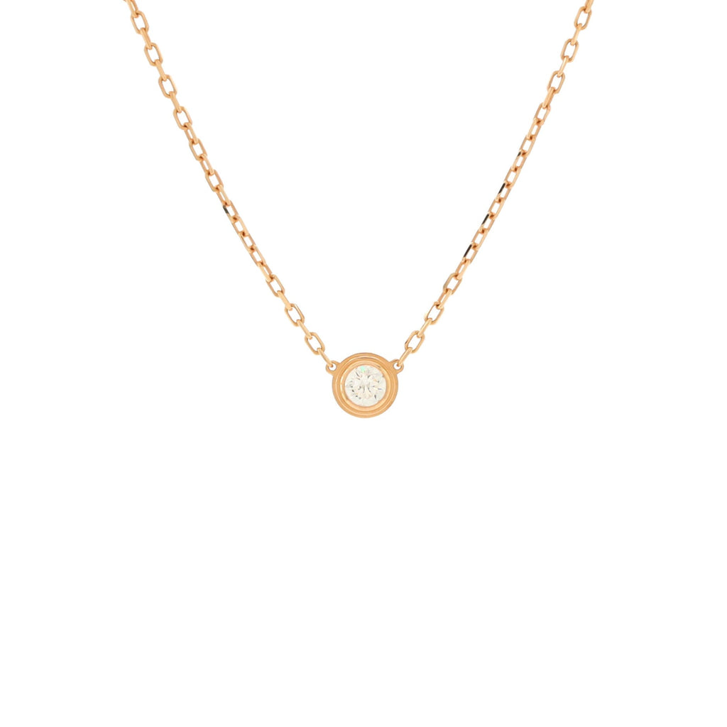 D'Amour Pendant Necklace 18K Rose Gold with Diamond Large