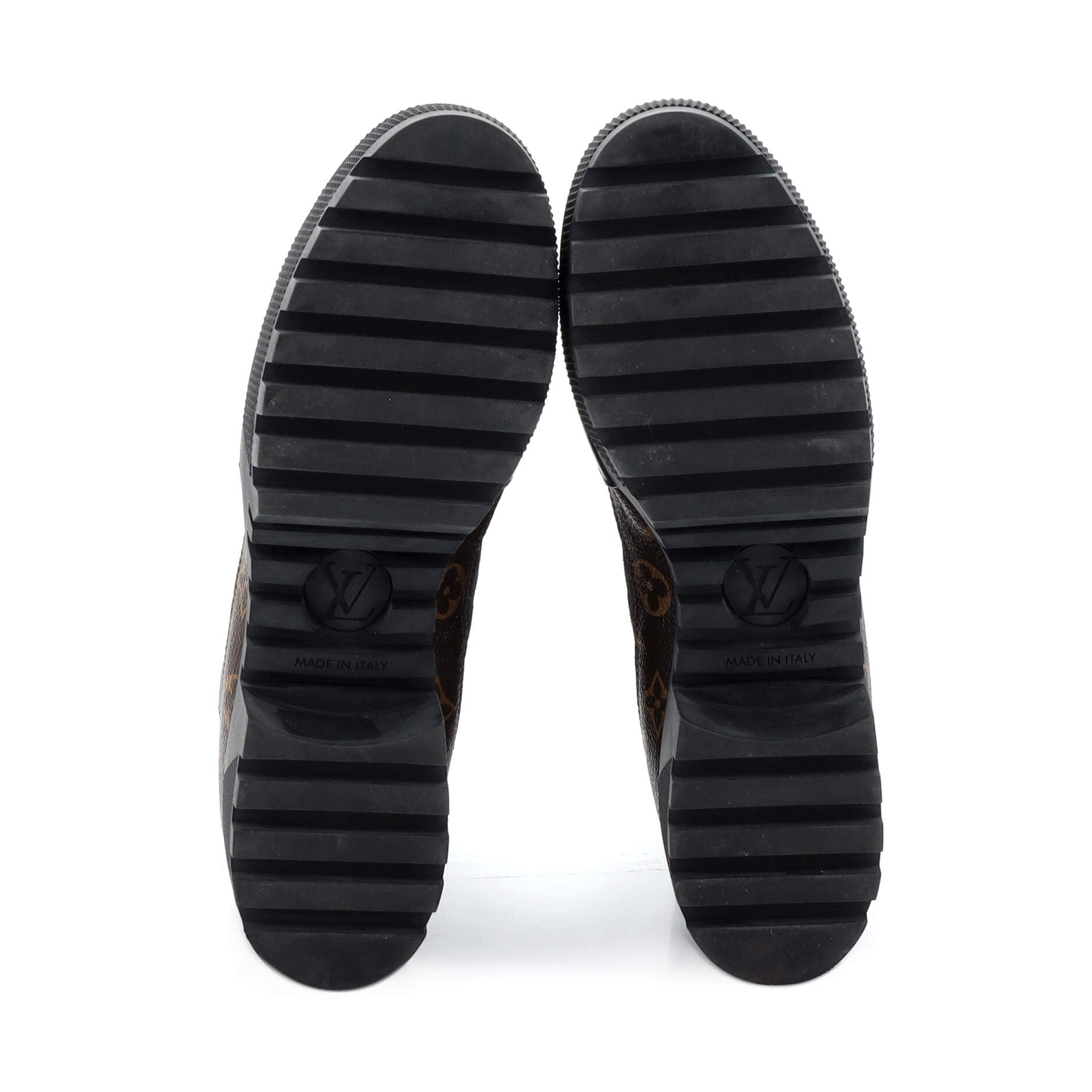 Women's Laureate Platform Desert Boots Suede with Monogram Canvas
