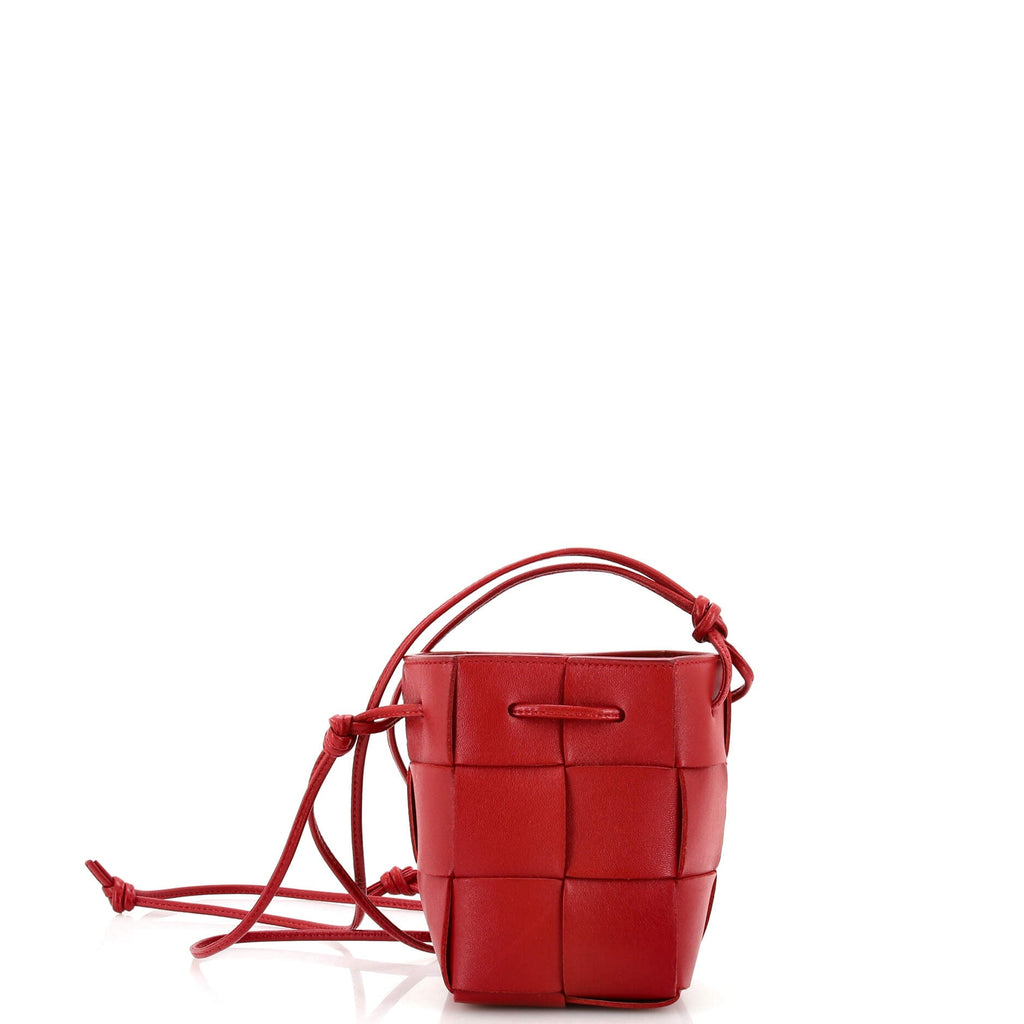 Cassette Bucket Bag Maxi Intrecciato Leather Mini